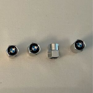 BMW Valve Stem Caps in Silver Set of 4 NWT